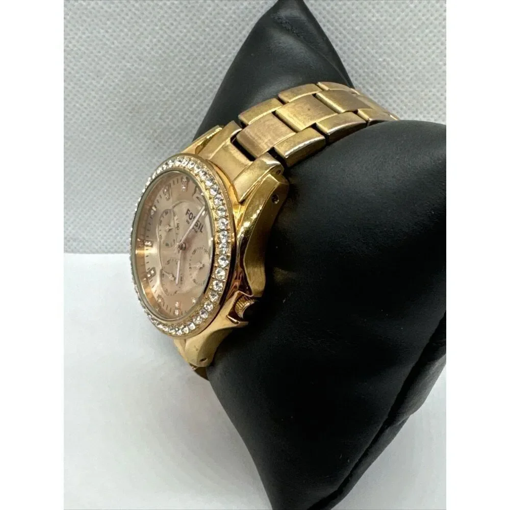 Fossil Riley ES2811 Women's Rose Gold-Tone Analog Dial Quartz Wrist Watch JNA336